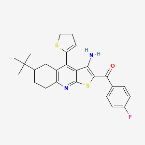[3-Amino-6-(tert-butyl)-4-(2-thienyl)-5,6,7,8-tetrahydrothieno[2,3-b]quinolin-2-yl](4-fluorophenyl)methanone