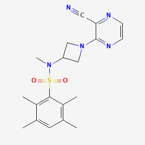 N-[1-(3-Cyanopyrazin-2-yl)azetidin-3-yl]-N,2,3,5,6-pentamethylbenzenesulfonamide