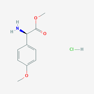 molecular formula C10H14ClNO3 B2777681 Methyl (2R)-2-amino-2-(4-methoxyphenyl)acetate;hydrochloride CAS No. 186801-05-8
