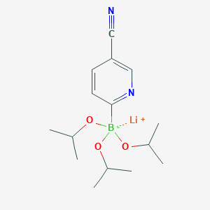 molecular formula C15H24BLiN2O3 B2777687 Lithium (5-cyanopyridin-2-yl)triisopropoxyborate CAS No. 1048030-52-9
