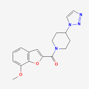 (4-(1H-1,2,3-triazol-1-yl)piperidin-1-yl)(7-methoxybenzofuran-2-yl)methanone