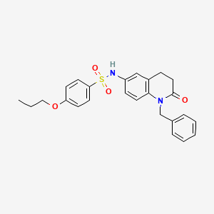 N-(1-benzyl-2-oxo-1,2,3,4-tetrahydroquinolin-6-yl)-4-propoxybenzenesulfonamide