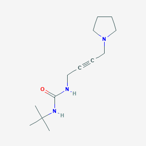 molecular formula C13H23N3O B2777696 1-(叔丁基)-3-(4-(吡咯啉-1-基)丁-2-炔-1-基)脲 CAS No. 1396685-03-2