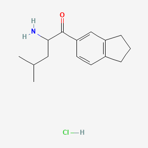 2-amino-1-(2,3-dihydro-1H-inden-5-yl)-4-methylpentan-1-one hydrochloride