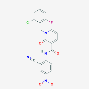 1-(2-chloro-6-fluorobenzyl)-N-(2-cyano-4-nitrophenyl)-2-oxo-1,2-dihydropyridine-3-carboxamide