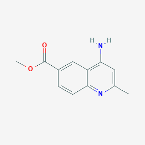 molecular formula C12H12N2O2 B2777717 甲基-4-氨基-2-甲基喹啉-6-甲酸酯 CAS No. 1018135-77-7