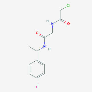 2-chloro-N-({[1-(4-fluorophenyl)ethyl]carbamoyl}methyl)acetamide