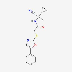 N-(1-cyano-1-cyclopropylethyl)-2-[(5-phenyl-1,3-oxazol-2-yl)sulfanyl]acetamide