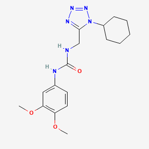 1-((1-cyclohexyl-1H-tetrazol-5-yl)methyl)-3-(3,4-dimethoxyphenyl)urea