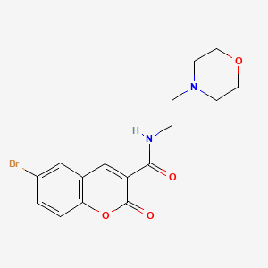 molecular formula C16H17BrN2O4 B2777746 6-bromo-N-[2-(morpholin-4-yl)ethyl]-2-oxo-2H-chromene-3-carboxamide CAS No. 682346-07-2