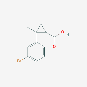molecular formula C11H11BrO2 B2777749 2-(3-Bromophenyl)-2-methylcyclopropanecarboxylic acid CAS No. 1339843-21-8