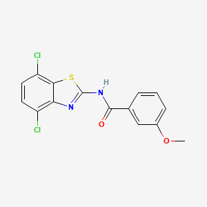 molecular formula C15H10Cl2N2O2S B2777752 N-(4,7-dichloro-1,3-benzothiazol-2-yl)-3-methoxybenzamide CAS No. 897617-93-5