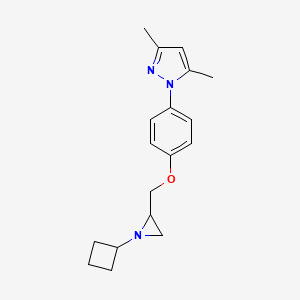 1-[4-[(1-Cyclobutylaziridin-2-yl)methoxy]phenyl]-3,5-dimethylpyrazole