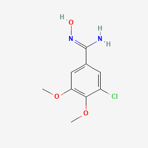 molecular formula C9H11ClN2O3 B2777761 3-chloro-N'-hydroxy-4,5-dimethoxybenzene-1-carboximidamide CAS No. 926215-48-7