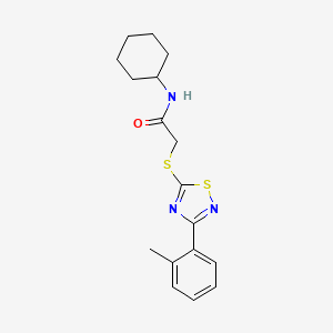 N-cyclohexyl-2-((3-(o-tolyl)-1,2,4-thiadiazol-5-yl)thio)acetamide