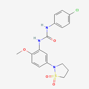 1-(4-Chlorophenyl)-3-(5-(1,1-dioxidoisothiazolidin-2-yl)-2-methoxyphenyl)urea