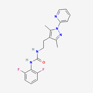 1-(2,6-difluorophenyl)-3-(2-(3,5-dimethyl-1-(pyridin-2-yl)-1H-pyrazol-4-yl)ethyl)urea