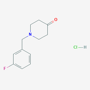1-[(3-Fluorophenyl)methyl]piperidin-4-one;hydrochloride