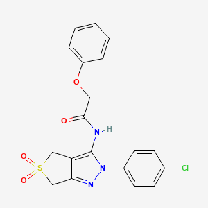 N-(2-(4-chlorophenyl)-5,5-dioxido-4,6-dihydro-2H-thieno[3,4-c]pyrazol-3-yl)-2-phenoxyacetamide