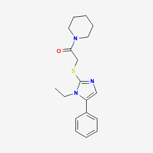 2-(1-Ethyl-5-phenylimidazol-2-yl)sulfanyl-1-piperidin-1-ylethanone