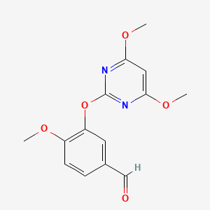 3-[(4,6-Dimethoxy-2-pyrimidinyl)oxy]-4-methoxybenzenecarbaldehyde