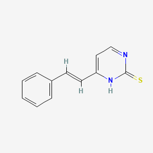 molecular formula C12H10N2S B2777784 4-Styryl-2-pyrimidinethiol CAS No. 1243314-15-9