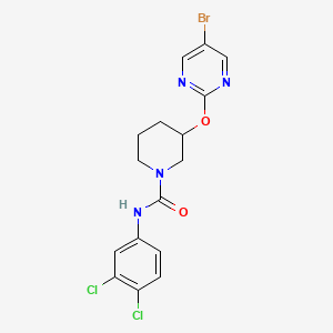 3-((5-bromopyrimidin-2-yl)oxy)-N-(3,4-dichlorophenyl)piperidine-1-carboxamide