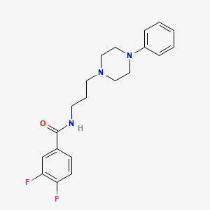 molecular formula C20H23F2N3O B2777791 3,4-二氟-N-(3-(4-苯基哌嗪-1-基)丙基)苯甲酰胺 CAS No. 1049374-92-6
