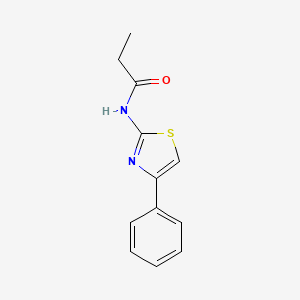 molecular formula C12H12N2OS B2777793 N-(4-phenyl-1,3-thiazol-2-yl)propanamide CAS No. 5039-10-1