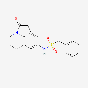molecular formula C19H20N2O3S B2777801 N-(2-oxo-2,4,5,6-tetrahydro-1H-pyrrolo[3,2,1-ij]quinolin-8-yl)-1-(m-tolyl)methanesulfonamide CAS No. 1209796-87-1
