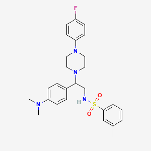 N-(2-(4-(dimethylamino)phenyl)-2-(4-(4-fluorophenyl)piperazin-1-yl)ethyl)-3-methylbenzenesulfonamide