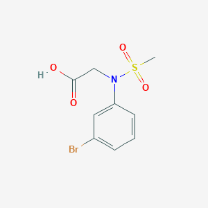 molecular formula C9H10BrNO4S B2777804 N-(3-Bromophenyl)-N-(methylsulfonyl)glycine CAS No. 333448-11-6