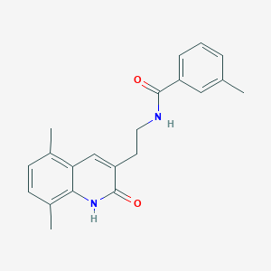 molecular formula C21H22N2O2 B2777810 N-[2-(5,8-dimethyl-2-oxo-1H-quinolin-3-yl)ethyl]-3-methylbenzamide CAS No. 851407-12-0