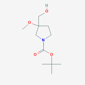 molecular formula C11H21NO4 B2777826 tert-Butyl 3-(hydroxymethyl)-3-methoxypyrrolidine-1-carboxylate CAS No. 1782481-29-1