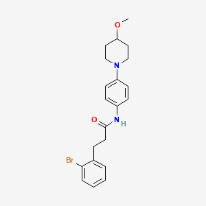 molecular formula C21H25BrN2O2 B2777828 3-(2-bromophenyl)-N-(4-(4-methoxypiperidin-1-yl)phenyl)propanamide CAS No. 1797146-31-6