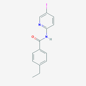 molecular formula C14H13IN2O B277783 4-ethyl-N-(5-iodopyridin-2-yl)benzamide 