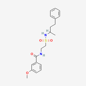 molecular formula C20H26N2O4S B2777836 3-methoxy-N-[2-(4-phenylbutan-2-ylsulfamoyl)ethyl]benzamide CAS No. 899979-43-2