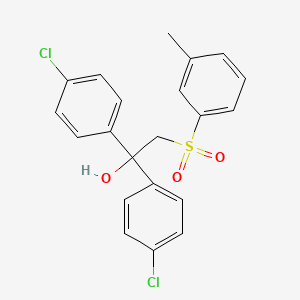 molecular formula C21H18Cl2O3S B2777840 1,1-Bis(4-chlorophenyl)-2-[(3-methylphenyl)sulfonyl]-1-ethanol CAS No. 252026-82-7