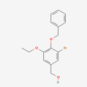 molecular formula C16H17BrO3 B2777851 [4-(苄氧基)-3-溴-5-乙氧基苯基]甲醇 CAS No. 898693-57-7