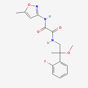 molecular formula C16H18FN3O4 B2777856 N1-(2-(2-氟苯基)-2-甲氧基丙基)-N2-(5-甲基异噁唑-3-基)草酰胺 CAS No. 1797716-31-4