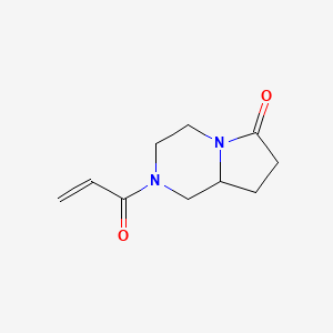 molecular formula C10H14N2O2 B2777858 2-Prop-2-enoyl-1,3,4,7,8,8a-hexahydropyrrolo[1,2-a]pyrazin-6-one CAS No. 1555296-45-1