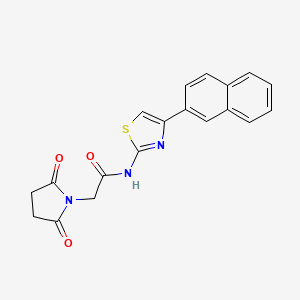 2-(2,5-dioxopyrrolidin-1-yl)-N-(4-(naphthalen-2-yl)thiazol-2-yl)acetamide