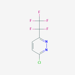 molecular formula C6H2ClF5N2 B2777875 3-Chloro-6-(perfluoroethyl)pyridazine CAS No. 1206524-29-9