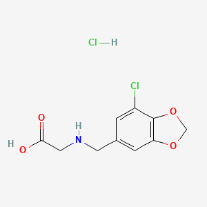 2-{[(7-chloro-2H-1,3-benzodioxol-5-yl)methyl]amino}acetic acid hydrochloride