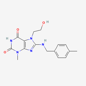 7-(2-hydroxyethyl)-3-methyl-8-((4-methylbenzyl)amino)-1H-purine-2,6(3H,7H)-dione