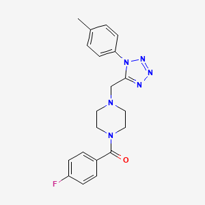 (4-fluorophenyl)(4-((1-(p-tolyl)-1H-tetrazol-5-yl)methyl)piperazin-1-yl)methanone