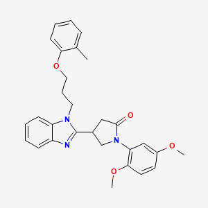 1-(2,5-dimethoxyphenyl)-4-(1-(3-(o-tolyloxy)propyl)-1H-benzo[d]imidazol-2-yl)pyrrolidin-2-one