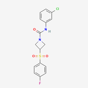 N-(3-chlorophenyl)-3-((4-fluorophenyl)sulfonyl)azetidine-1-carboxamide