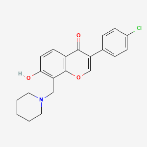 molecular formula C21H20ClNO3 B2777897 3-(4-Chlorophenyl)-7-hydroxy-8-(piperidin-1-ylmethyl)chromen-4-one CAS No. 302575-35-5