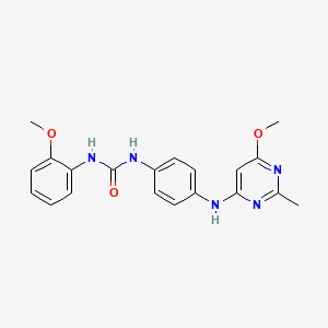 molecular formula C20H21N5O3 B2777904 1-(4-((6-Methoxy-2-methylpyrimidin-4-yl)amino)phenyl)-3-(2-methoxyphenyl)urea CAS No. 946234-67-9